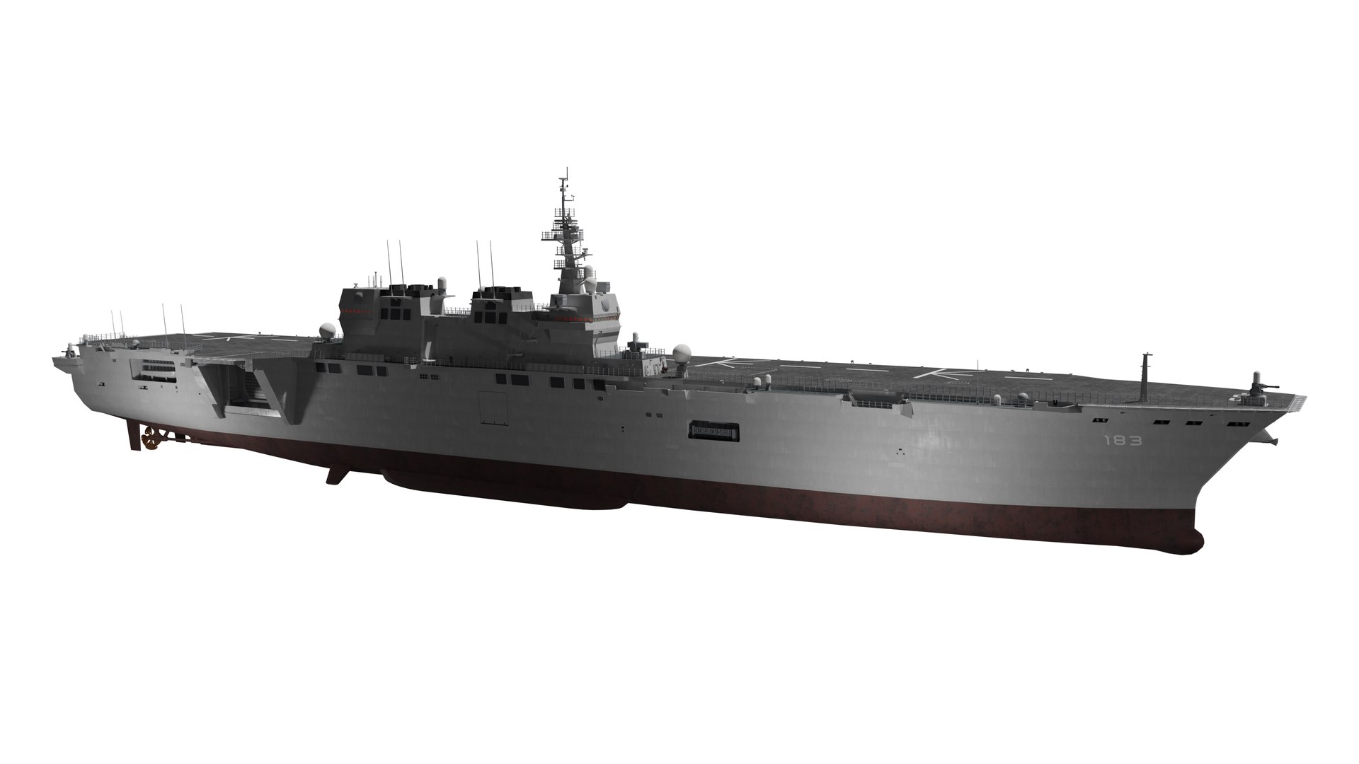 3D JMSDF Izumo class helicopter carrier model - TurboSquid 2145182