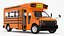 Small School Bus Rigged 3D Model