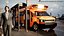 Small School Bus Rigged 3D Model