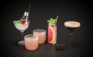 cocktail alcohol drink 3D model