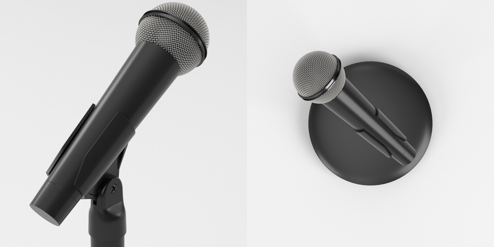 Microphone On Stand With Round Base Model - TurboSquid 1814668