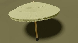 Thatch umbrella OBJ and Blend model