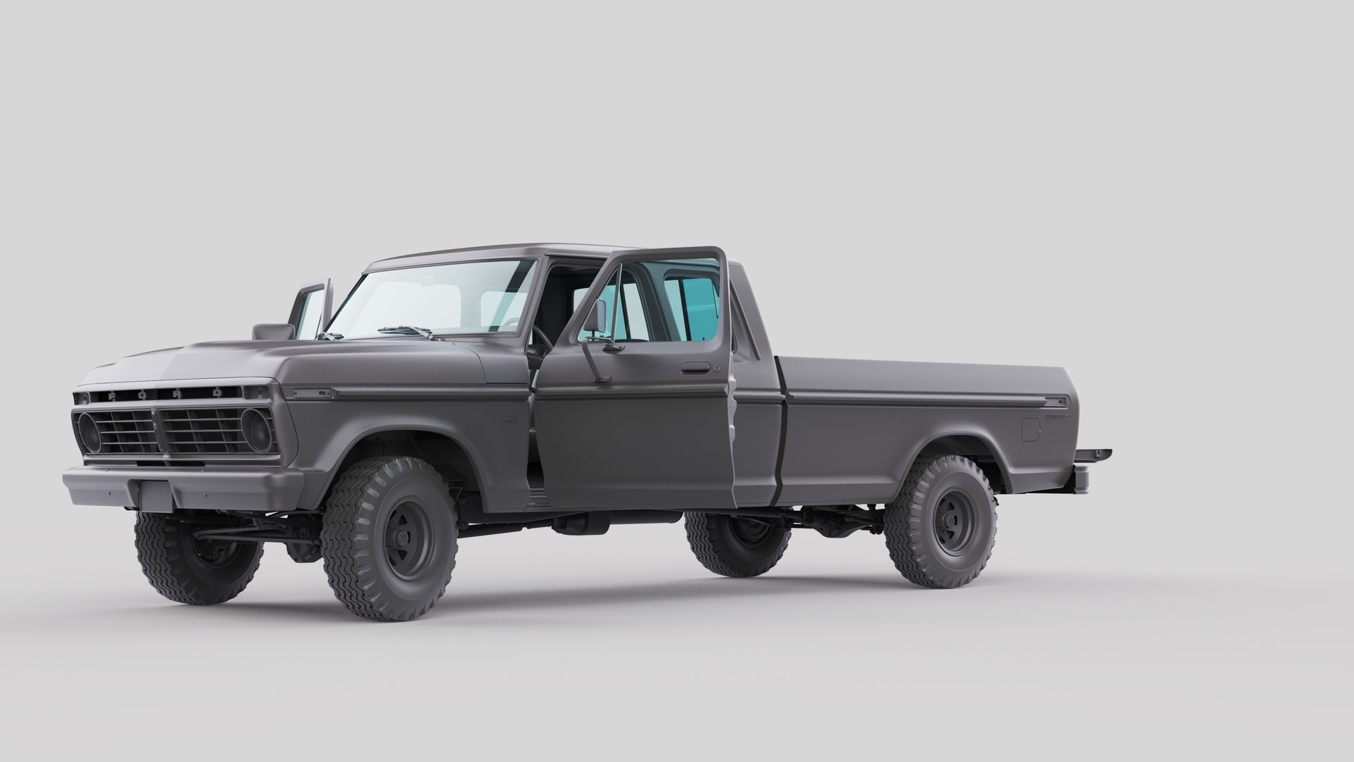 1973 - 76 - 78 Ford F250 SuperCab Mk2 model https://p.turbosquid.com/ts-thumb/19/NRPUdX/55/1978_ford_f250_supercab.140/jpg/1714059928/1920x1080/fit_q87/36217f29cf996e1bfda69a812d8bade0bcb47f9b/1978_ford_f250_supercab.140.jpg