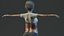 Pregnant Zombie 3D Model Animated And Game Ready