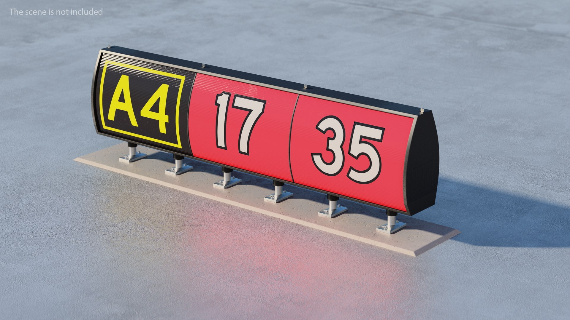 Airfield Runway Guidance Signs Collection 3D Model - TurboSquid 2079744