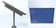 Solar panel on pole stand