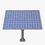 Solar panel on pole stand