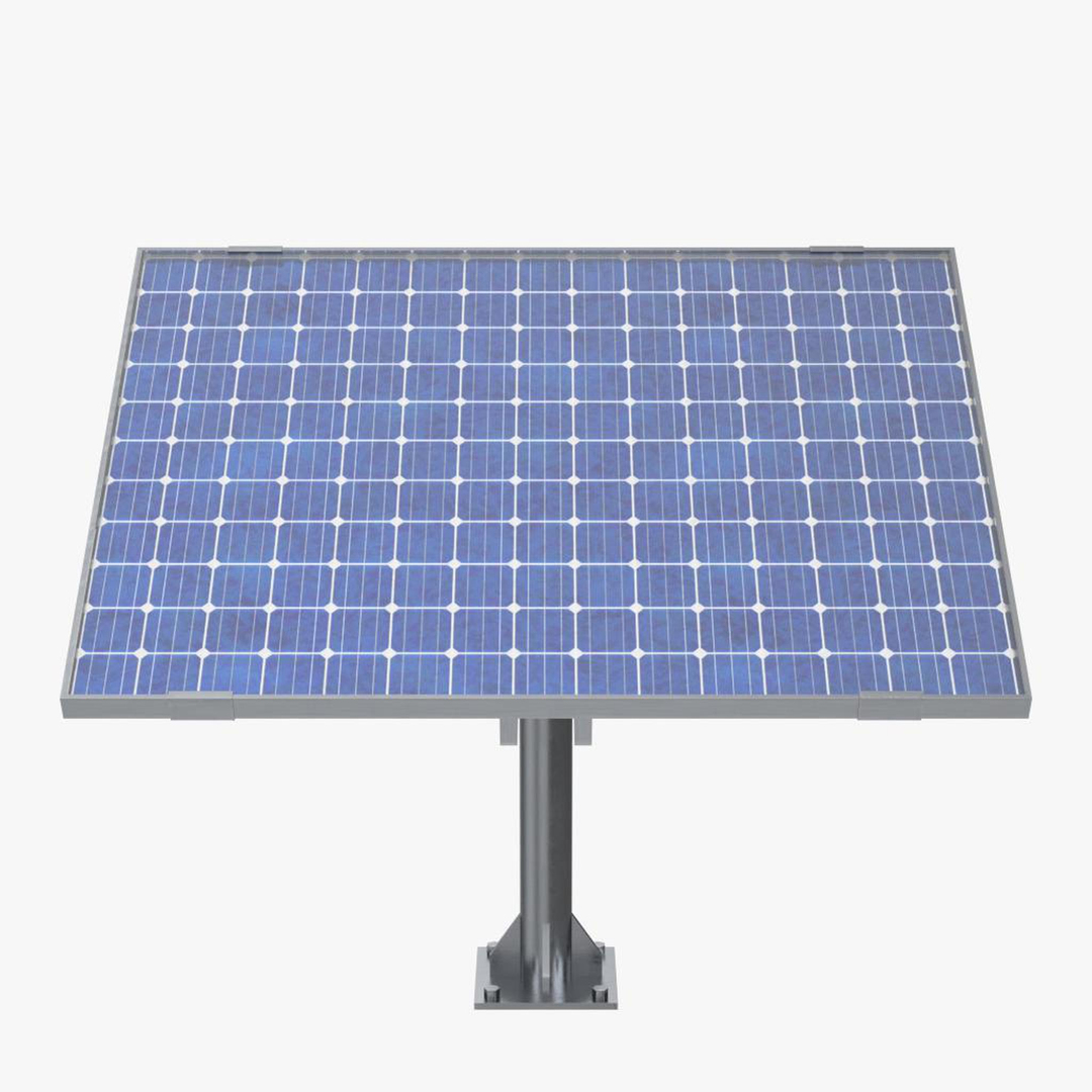 3D solar panel pole stand https://p.turbosquid.com/ts-thumb/19/PwsKtF/GaS0oU7A/solar_panel_on_pole_standturntable/jpg/1579626576/1920x1080/turn_fit_q99/e1f567908ffb5fb2f1b3a15064e5397e69fcb332/solar_panel_on_pole_standturntable-1.jpg
