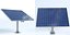 Solar panel on pole stand