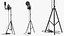 Adjustable Stand with Microphones Collection 3D model