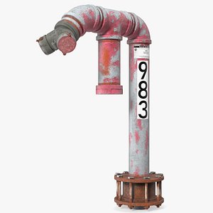 Old Double Pipe Fire Hydrant 3D