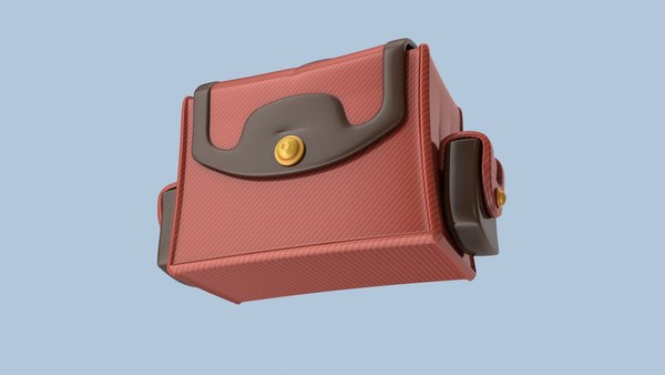 modelo 3d Dibujos animados con bolsa lateral Estilo de dibujos animados ...