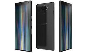 3D Sony Xperia 10 Black Low Poly