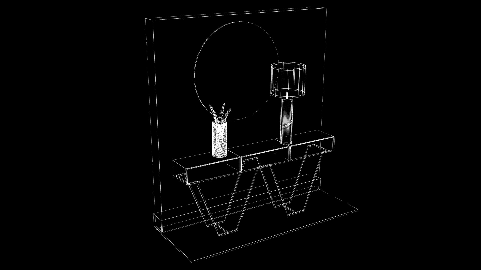 Gallery Table with Mirror and Lamp 3D model https://p.turbosquid.com/ts-thumb/19/bfAWhD/c4/wire1/jpg/1637860096/1920x1080/fit_q87/c96e34dafcf3f9ddb39e92c376dbf42e706f37d0/wire1.jpg