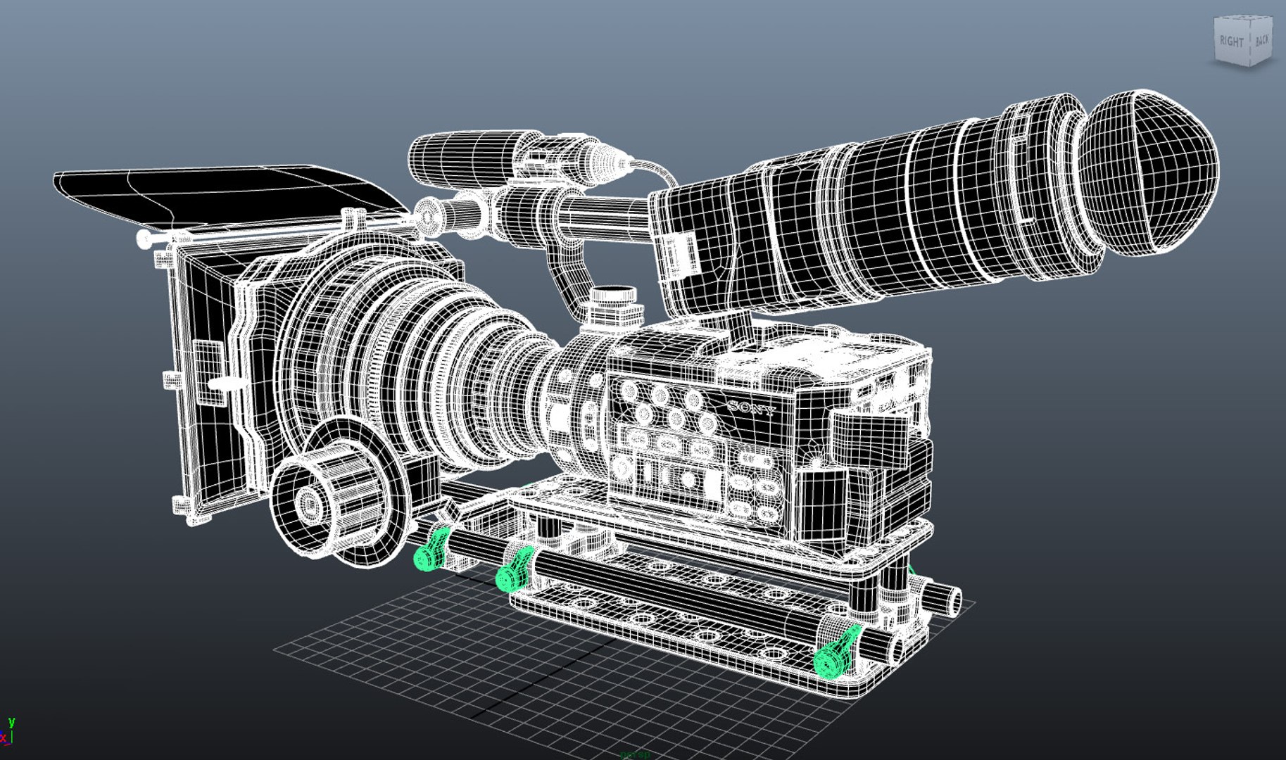 3d Model Of Sony Nex Fs100