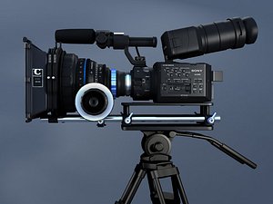3d model of sony nex fs100