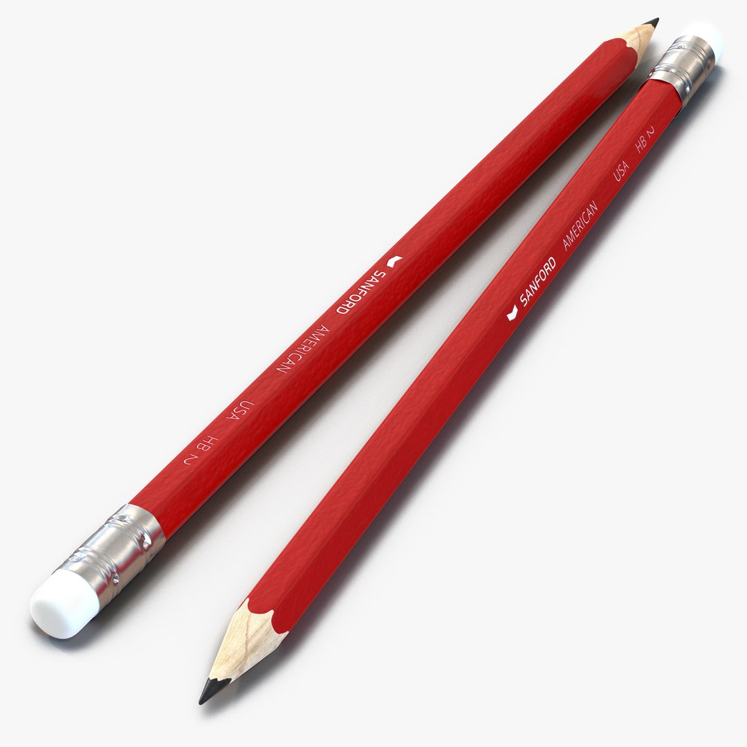 Pencil 3D model preview