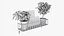 Decorative wall shelf with plants 03