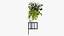 Decorative wall shelf with plants 03