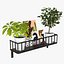 Decorative wall shelf with plants 03
