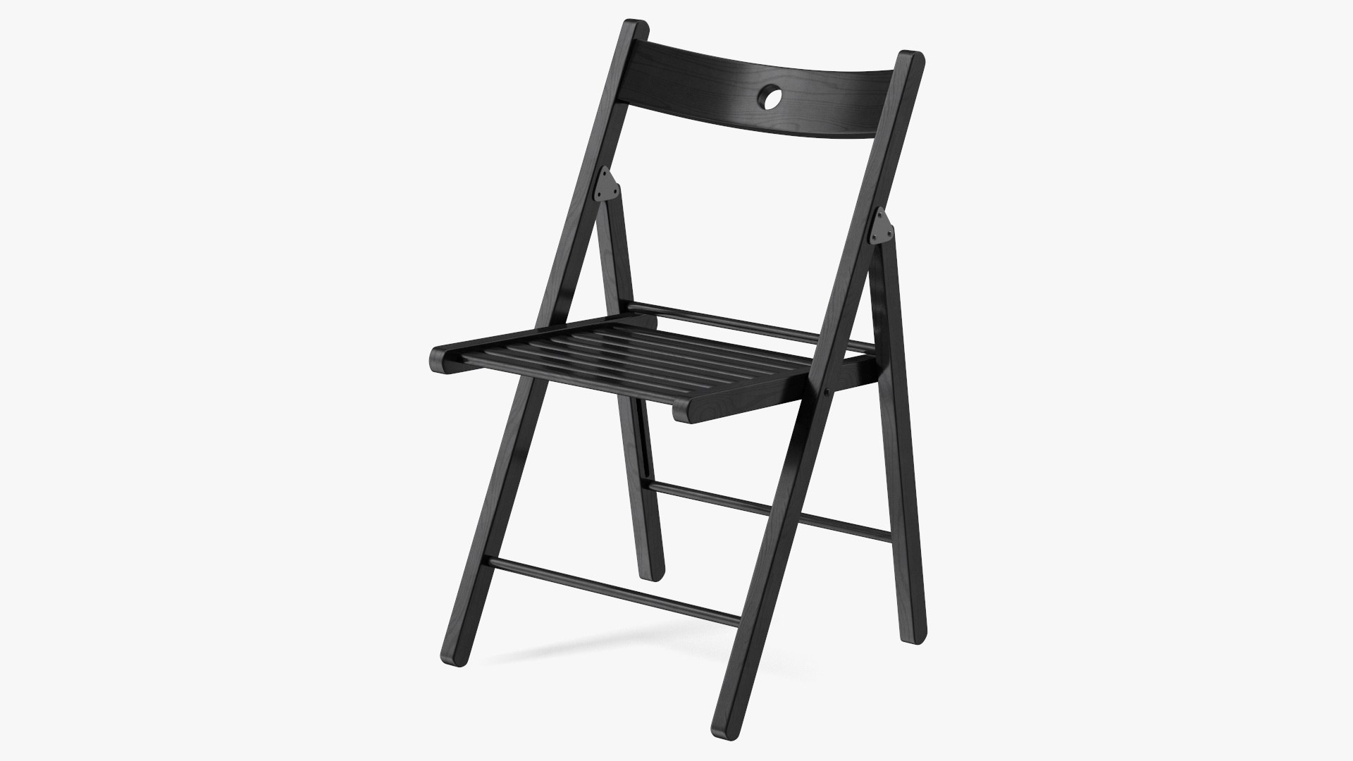Folding Chair Black Open 3D model preview