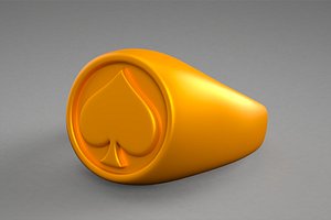 3D Imperium Spade Ring