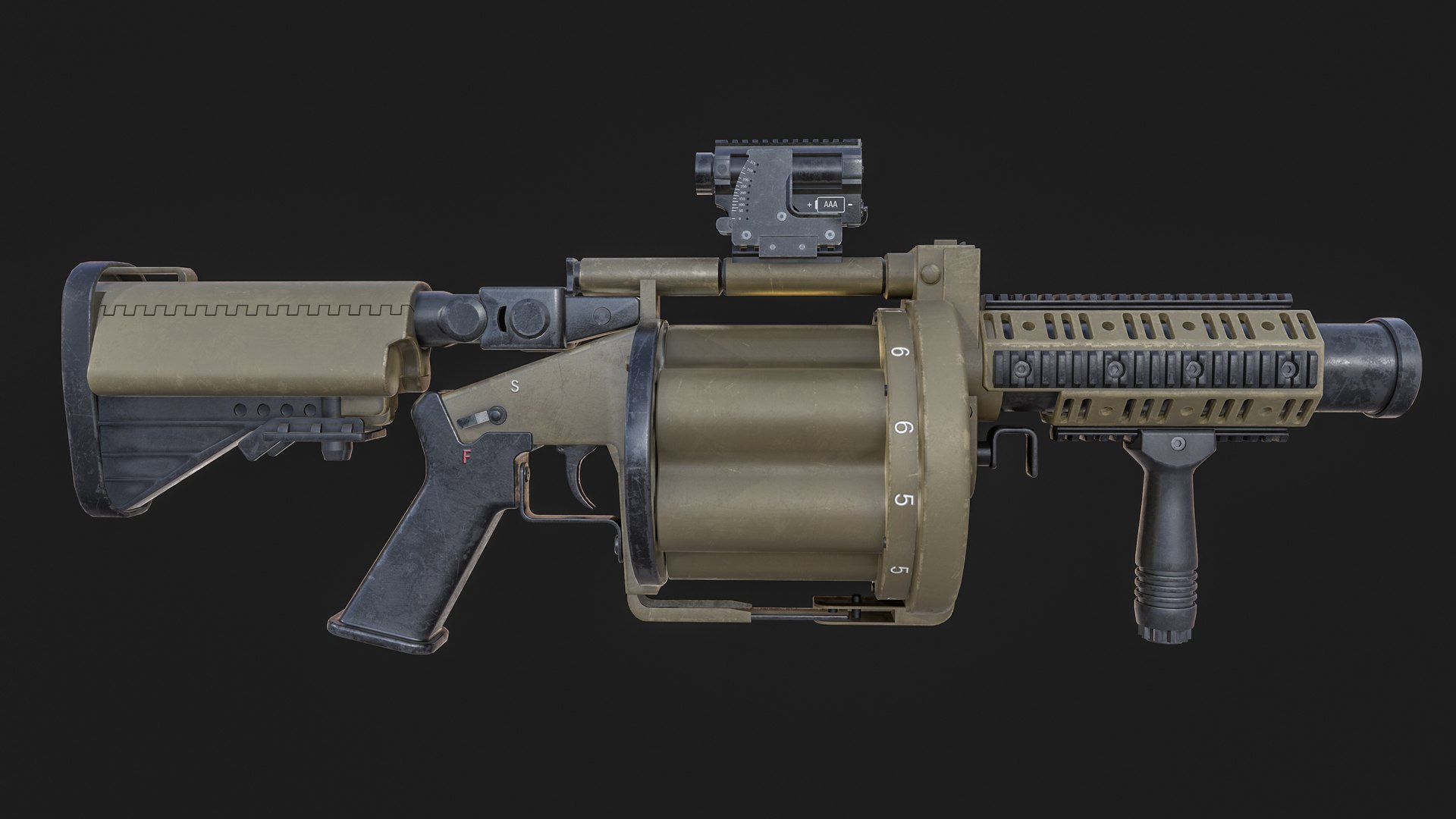 3D Milkor Multiple Grenade Launcher - TurboSquid 1571467