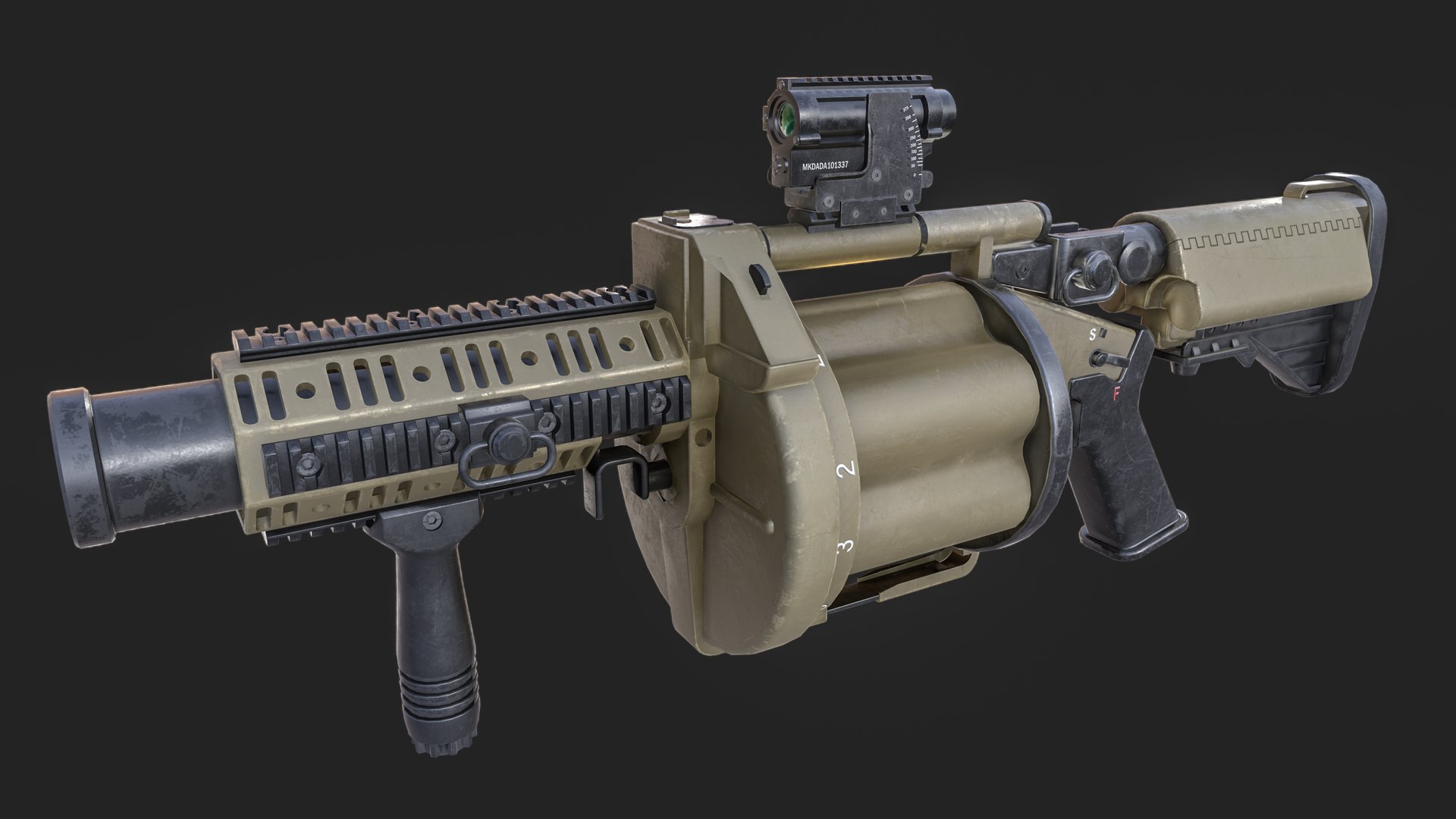 3D milkor multiple grenade launcher https://p.turbosquid.com/ts-thumb/19/tQJWTq/yQ/mgl1/jpg/1610720743/1920x1080/fit_q87/f7d35548bebb8df98b512f228764c690c46ad958/mgl1.jpg