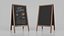 3D Ultimate Outdoor Advertising Chalkboard Signs model