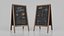 3D Ultimate Outdoor Advertising Chalkboard Signs model