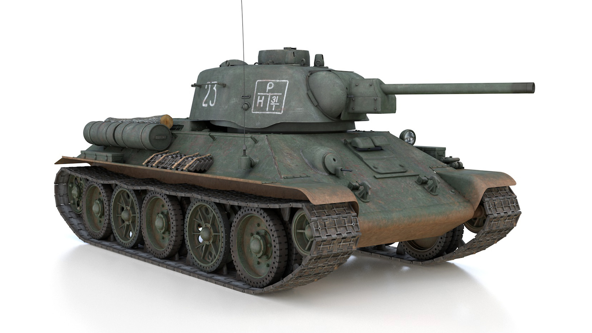 T3476 UZTM Model 1943 Soviet tank 23 3D model TurboSquid 1720976
