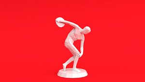Discobolus Low Poly Stylized