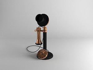 old telephone 3D