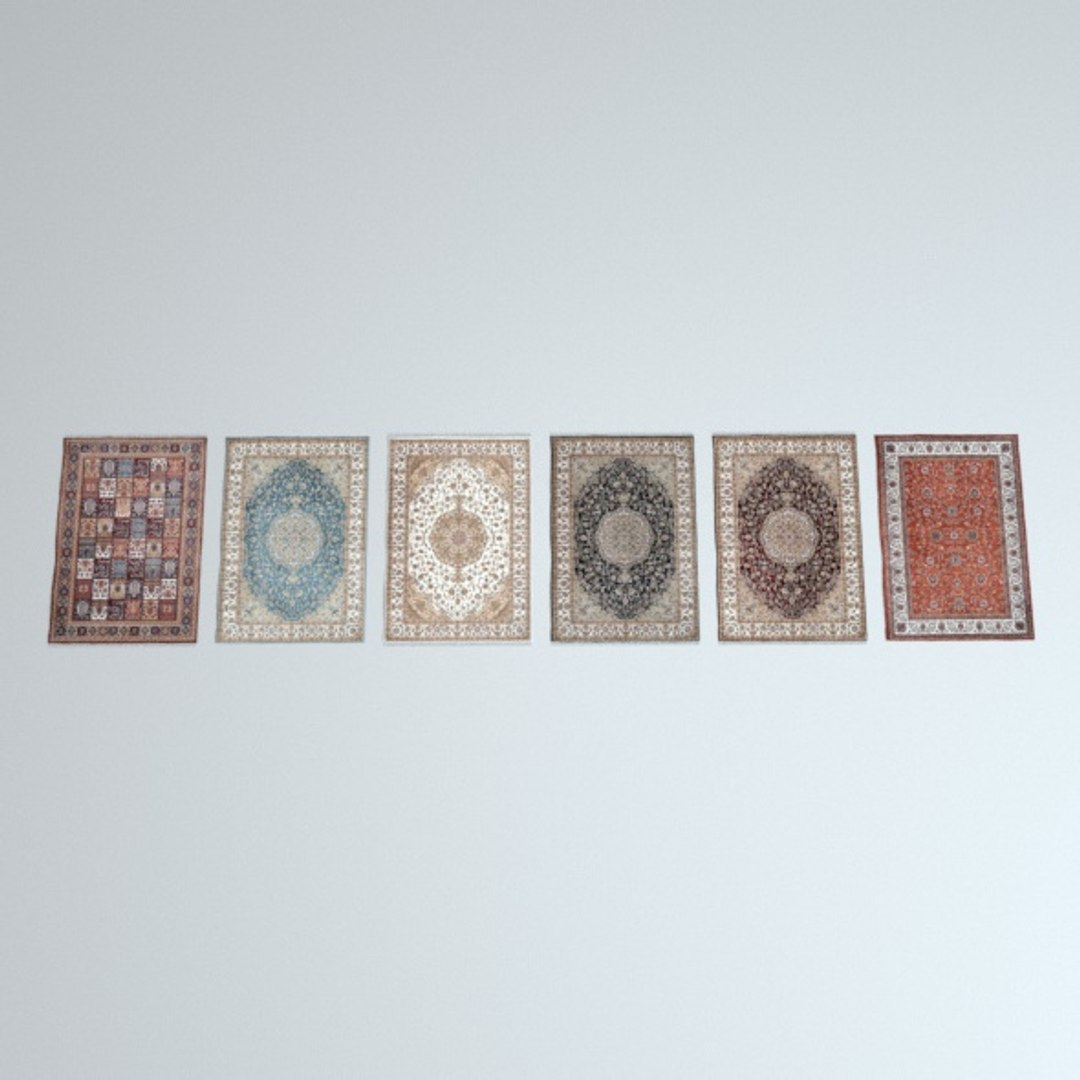 6 scottish rugs 3D model - TurboSquid 1396236