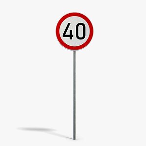 Speed Limit Sign 3D model