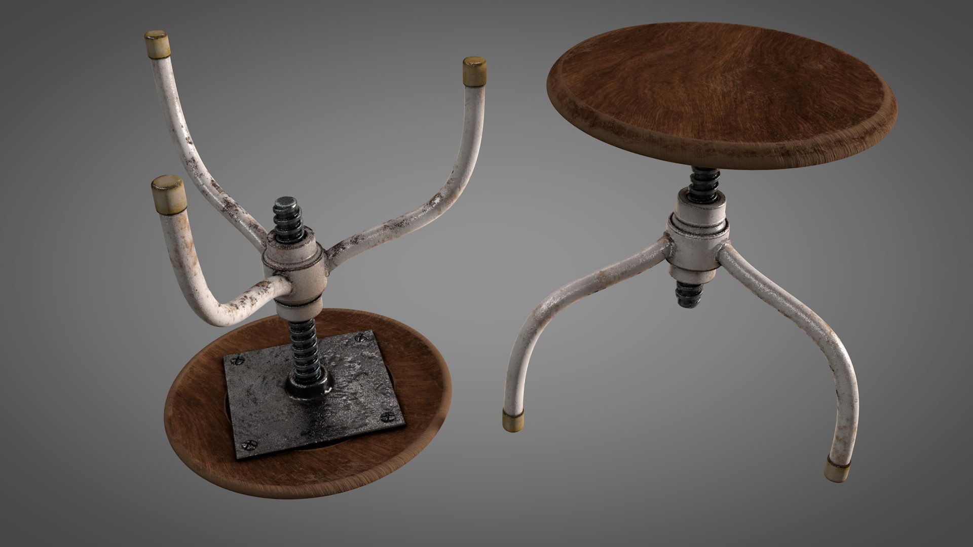 old worn vintage stool 3D model https://p.turbosquid.com/ts-thumb/19/xVM9lL/9cmnWErX/chairturn010032/jpg/1547110018/1920x1080/fit_q87/470e4f44c0fce1744bcde69b0984735f6e2320dd/chairturn010032.jpg