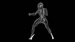 3D Future WarriorMecha WarriorWingedBone BindingFBX