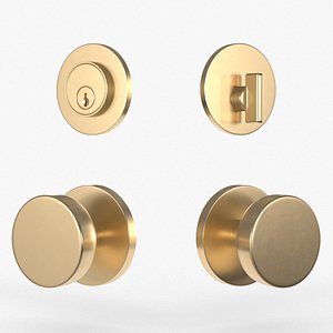 Tumalo Knob - Brass Cylinder Round Deadbolt model