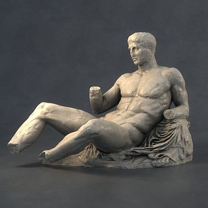 3D Ancient Dionysus  Sculpture 2 model