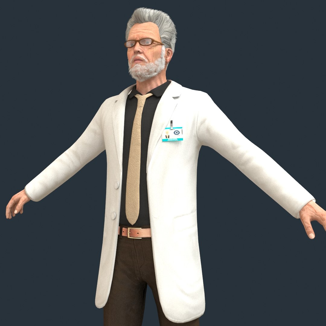 Old Scientist Man 3d Model - Turbosquid 1451295