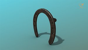 3D low-poly horseshoe model