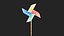 Pinwheel Rigged Animated Low Poly