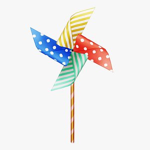 Pinwheel Rigged Animated Low Poly