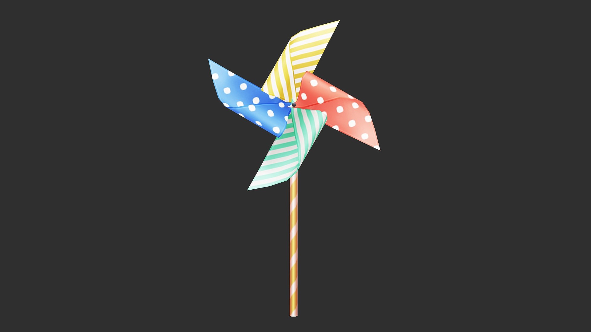 Pinwheel Rigged Animated Low Poly 3D Model - TurboSquid 2522530