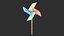 Pinwheel Rigged Animated Low Poly