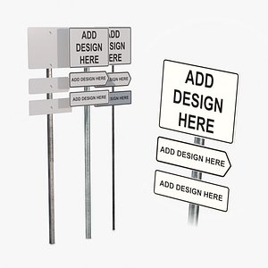 Road Signs - Customizable Rectangular Sign Assembly