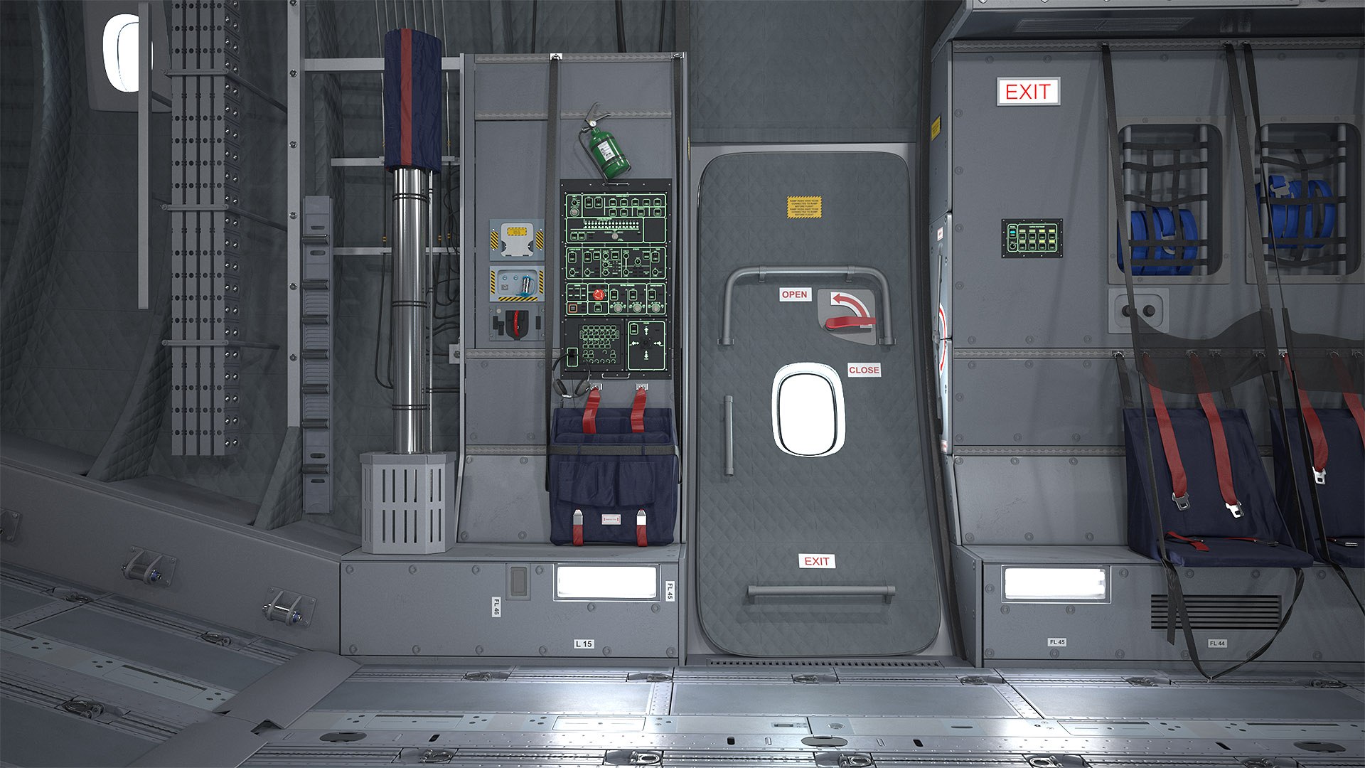 Airbus A400M Cabin model - TurboSquid 1744216