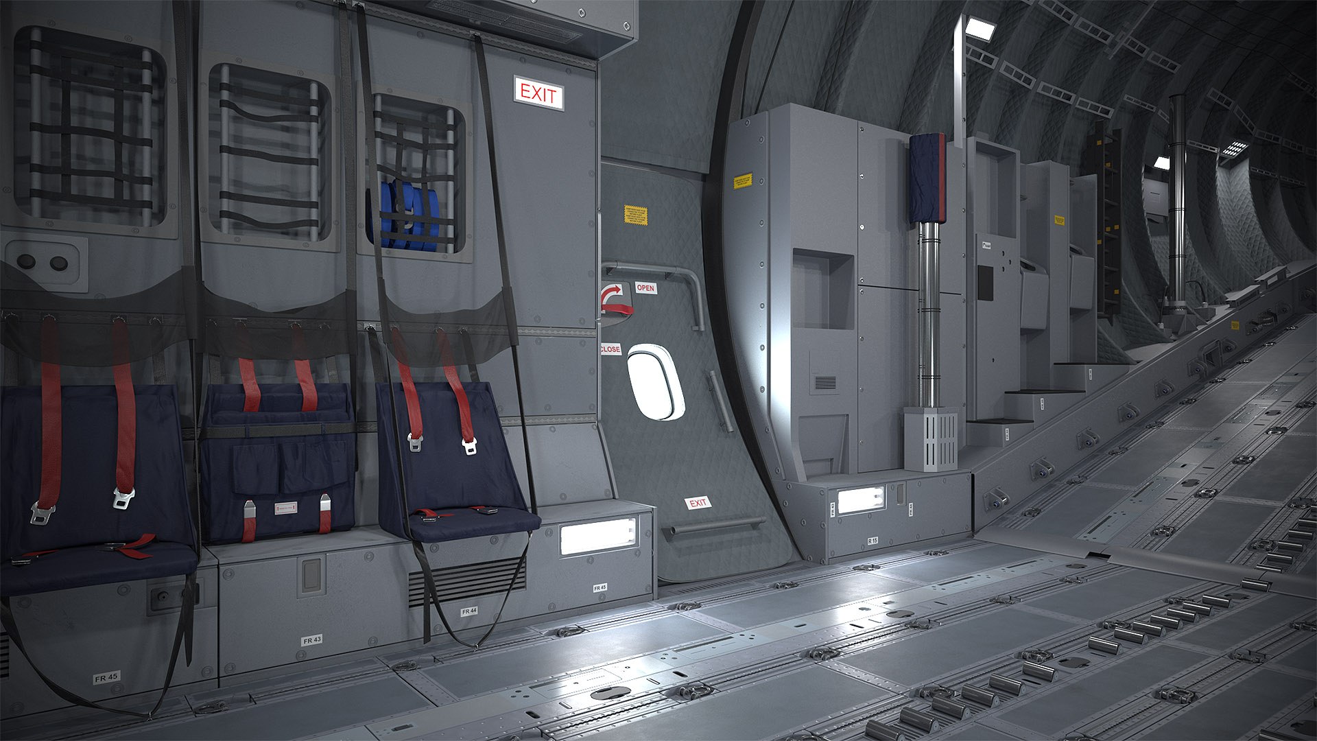 Airbus A400M Cabin Model - TurboSquid 1744216