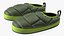 Green Down Slippers