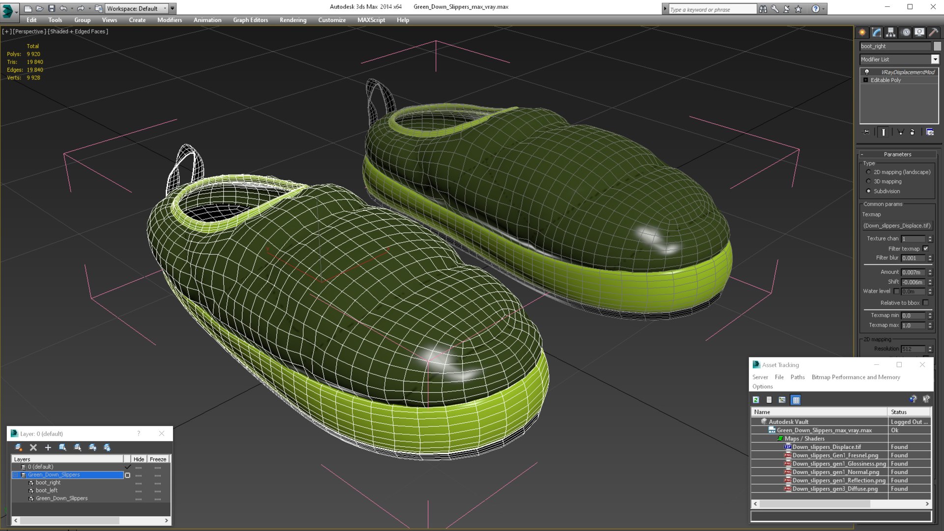 3D Green Down Slippers https://p.turbosquid.com/ts-thumb/1A/XbJldY/IT/greendownslippersmb3dmodel019/jpg/1679448265/1920x1080/fit_q87/50f35a07de1b89ccc8b5fe1dc7f07fac9e500760/greendownslippersmb3dmodel019.jpg